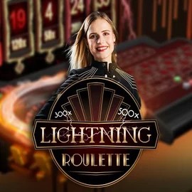 Lightning Roulette online game logo by Evolution on luckeracasino.org.pl